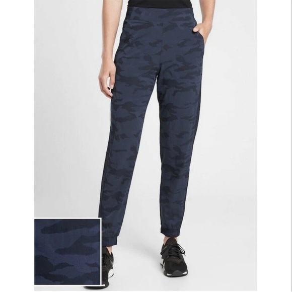 BOGO! Athleta Brooklyn Textured Jogger Blue Camo 2 Petite